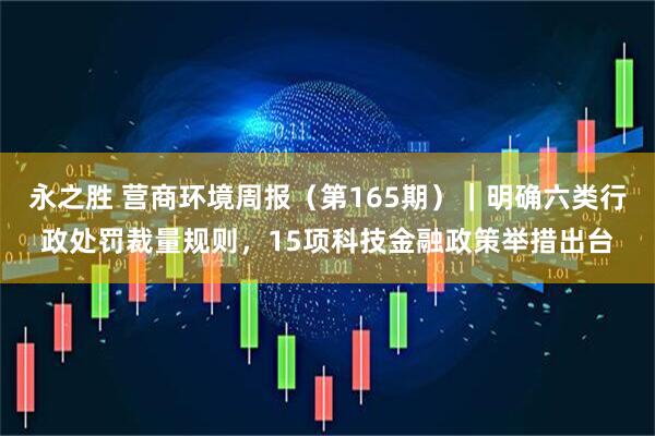 永之胜 营商环境周报（第165期）｜明确六类行政处罚裁量规则，15项科技金融政策举措出台