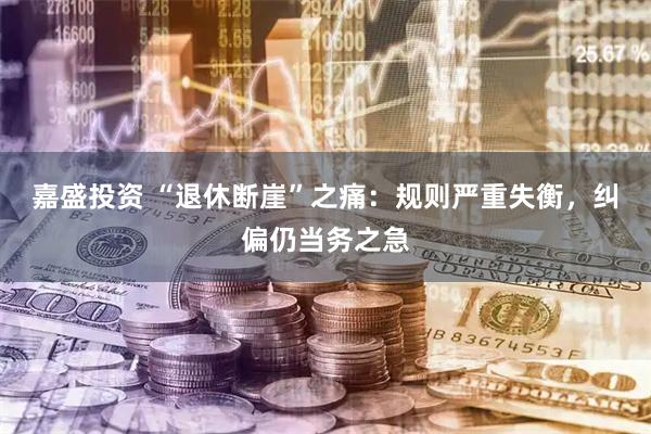嘉盛投资 “退休断崖”之痛:规则严重失衡,纠偏仍当务之急